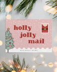 Retro Christmas Business Thank You Card Canva Template | Postcard Style Seasonal Xmas Thank You - Trendy Fox Studio