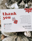 Retro Christmas Business Thank You Card Canva Template | Postcard Style Seasonal Xmas Thank You - Trendy Fox Studio