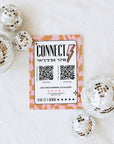 Retro Connect With Us 2 QR Code Social Media Sign Canva Template | Brooks - Trendy Fox Studio