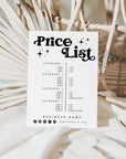 Retro Price List & Scan to Pay Sign Canva Template | Dani