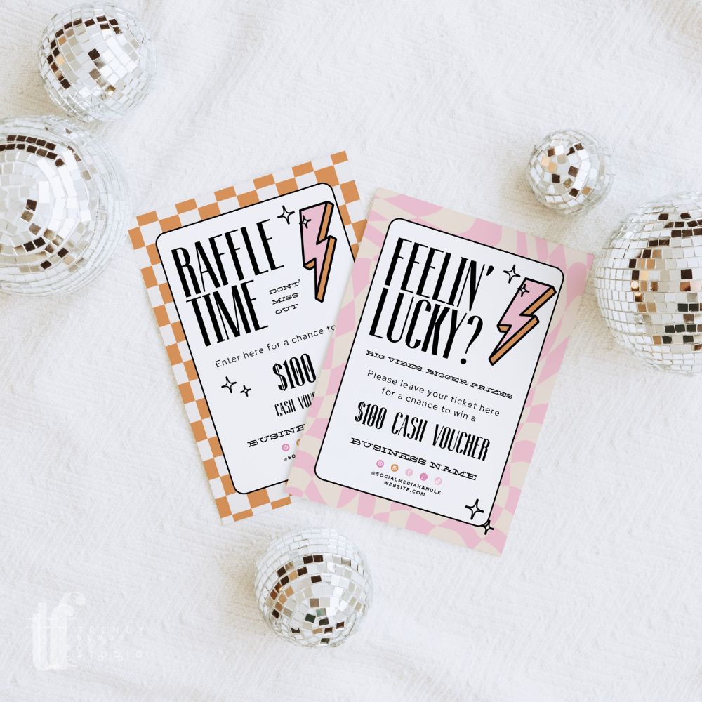 Extra Raffle Entry. Sign Retro Raffle Enter to Win Sign Canva Template | Brooks – Trendy Fox Studio