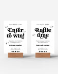 Retro Raffle Enter to Win Sign Canva Template | Dani - Trendy Fox Studio