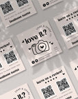 Retro Snap and Share QR Code Social Media Card Canva Template | Jace - Trendy Fox Studio