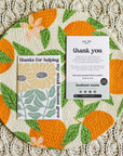 Retro Sunflower Business Thank You Card Canva Template - Trendy Fox Studio