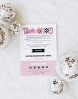 Retro Valentine's Day Guest Check Business Thank You Card Canva Template | Cute Ransom Text - Trendy Fox Studio