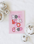 Retro Valentine's Day Guest Check Business Thank You Card Canva Template | Cute Ransom Text - Trendy Fox Studio