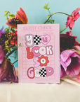 Retro Valentine's Day Guest Check Business Thank You Card Canva Template | Cute Ransom Text - Trendy Fox Studio