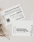 Rustic Botanical Business Thank You Card with QR Code, Canva Template | Landry - Trendy Fox Studio