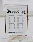 Retro Scan to Pay Sign & Price List Sign Canva Template | Dani