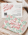 Strawberry Fruit Market Style Retro Business Thank You Card Canva Template - Trendy Fox Studio