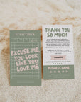 Trendy Guest Check Business Card Thank You Card Canva Template - Trendy Fox Studio