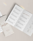 Tri - Fold Price List, Brochure Rack Card Price Menu, Canva Template | Nora - Trendy Fox Studio