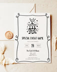 Whimsical Hand Drawn Business Invitation Canva Template | Rose - Trendy Fox Studio