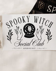 Witchy Halloween Social Club Business Thank You Card Canva Template | Witch Vibes - Trendy Fox Studio