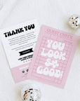 You Look So Good - Guest Check Business Thank You Card Canva Template - Trendy Fox Studio