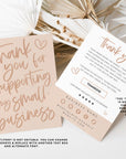 Blush Boho Business Thank You Card Canva Template | Billie - Trendy Fox Studio