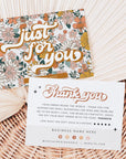 Boho Retro Floral Business Thank You Card Canva Template - Trendy Fox Studio