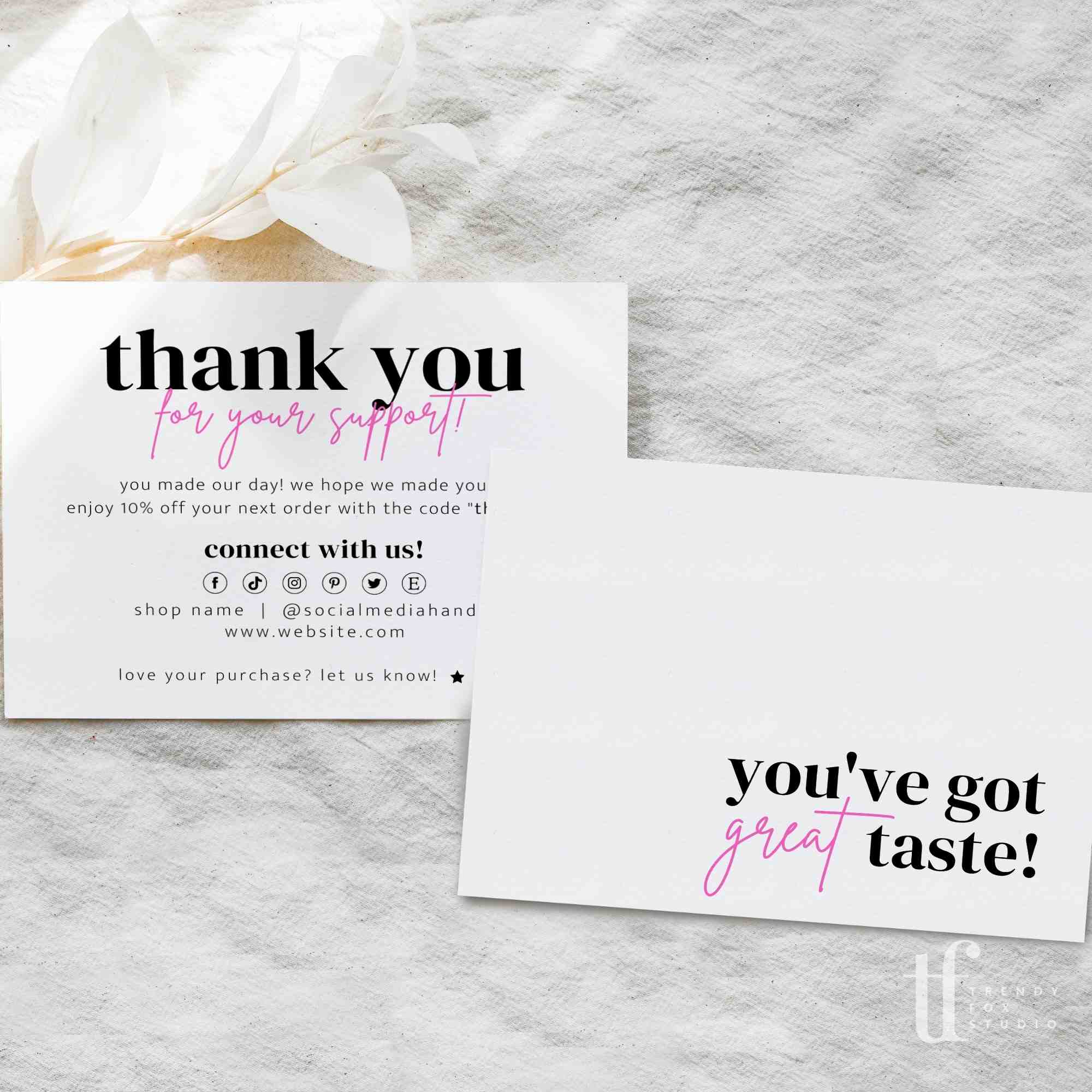 Business Thank You Card | Canva Template | Mae - Trendy Fox Studio
