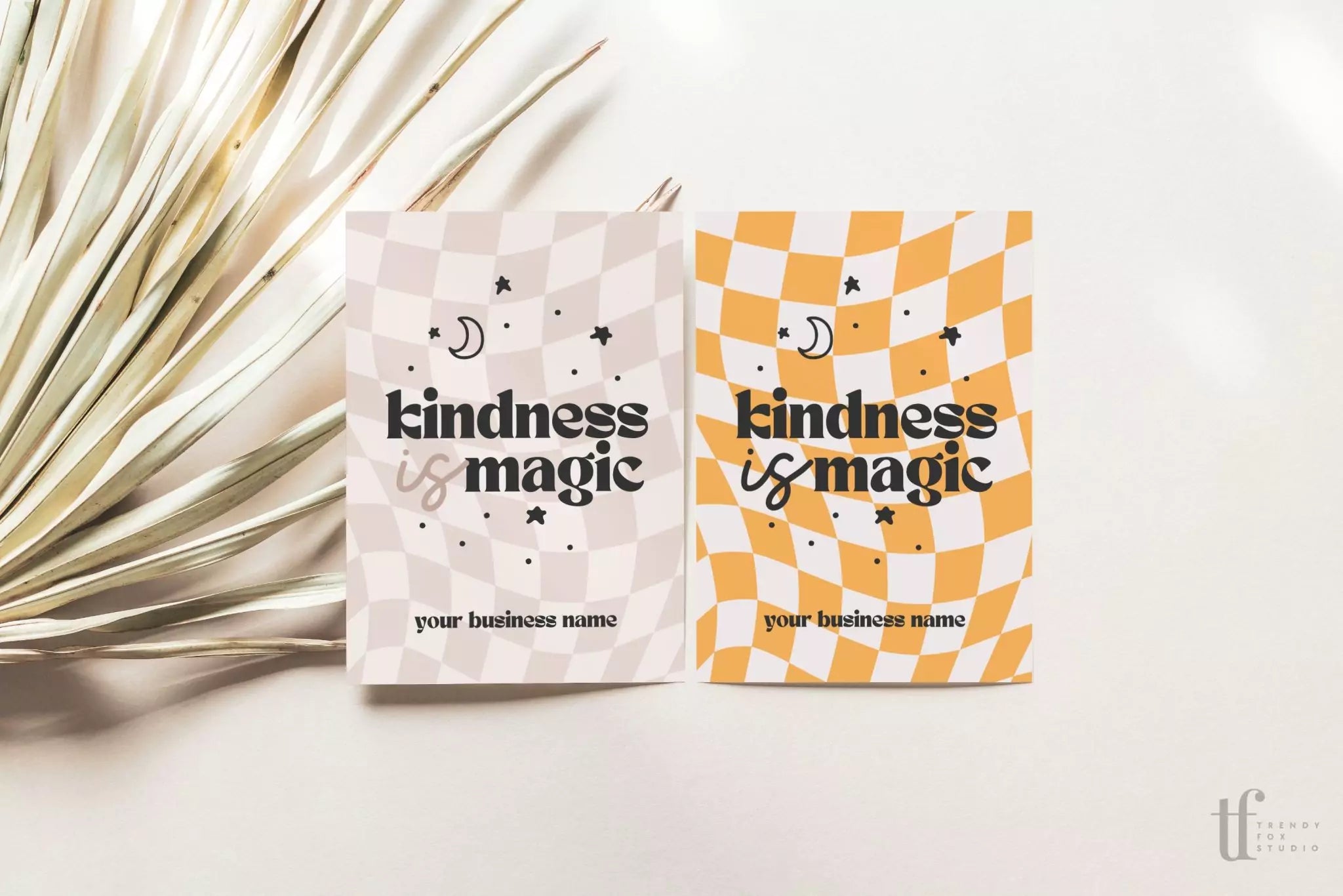 Checkered Retro Halloween Business Thank You Card Canva Template ...