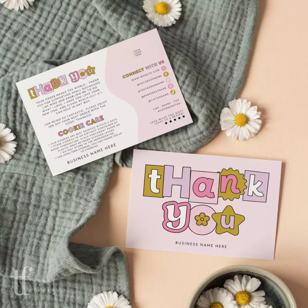 Cute Rainbow Cookie Care Card Canva Template | Bryn - Trendy Fox Studio