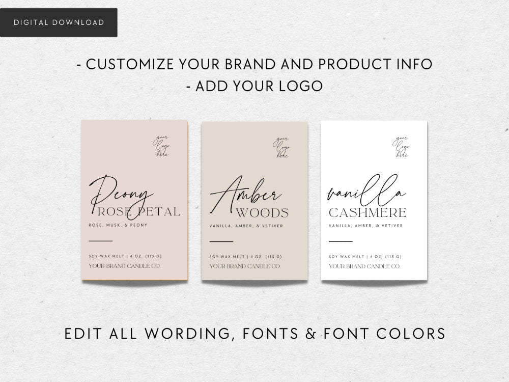 Elegant Product Label Templates