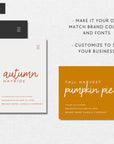 Fall Autumn Halloween Candle Label Canva Template - Trendy Fox Studio