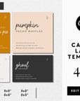 Fall Autumn Halloween Candle Label Canva Template - Trendy Fox Studio