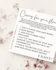 Flower Care Instructions Card Canva Template | Shiloh - Trendy Fox Studio