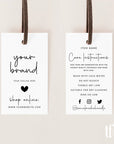 Hang Tag, Garment Swing Tag Canva Template | Blair - Trendy Fox Studio