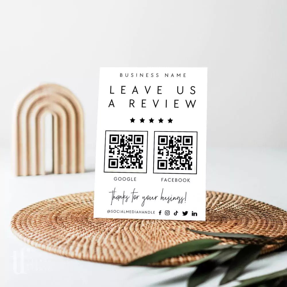 Leave A Review Request Sign Canva Template | Dusk - Trendy Fox Studio
