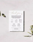 Minimal Candle Care Card with Icons and Business Thank You Canva Template | Cinna - Trendy Fox Studio