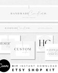 Minimal Etsy Shop Kit Canva Template | Etsy Banner, Listing Photos, Icon | Casey - Trendy Fox Studio