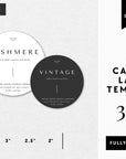 Minimalist Candle Tin Label Canva Template | Skye - Trendy Fox Studio