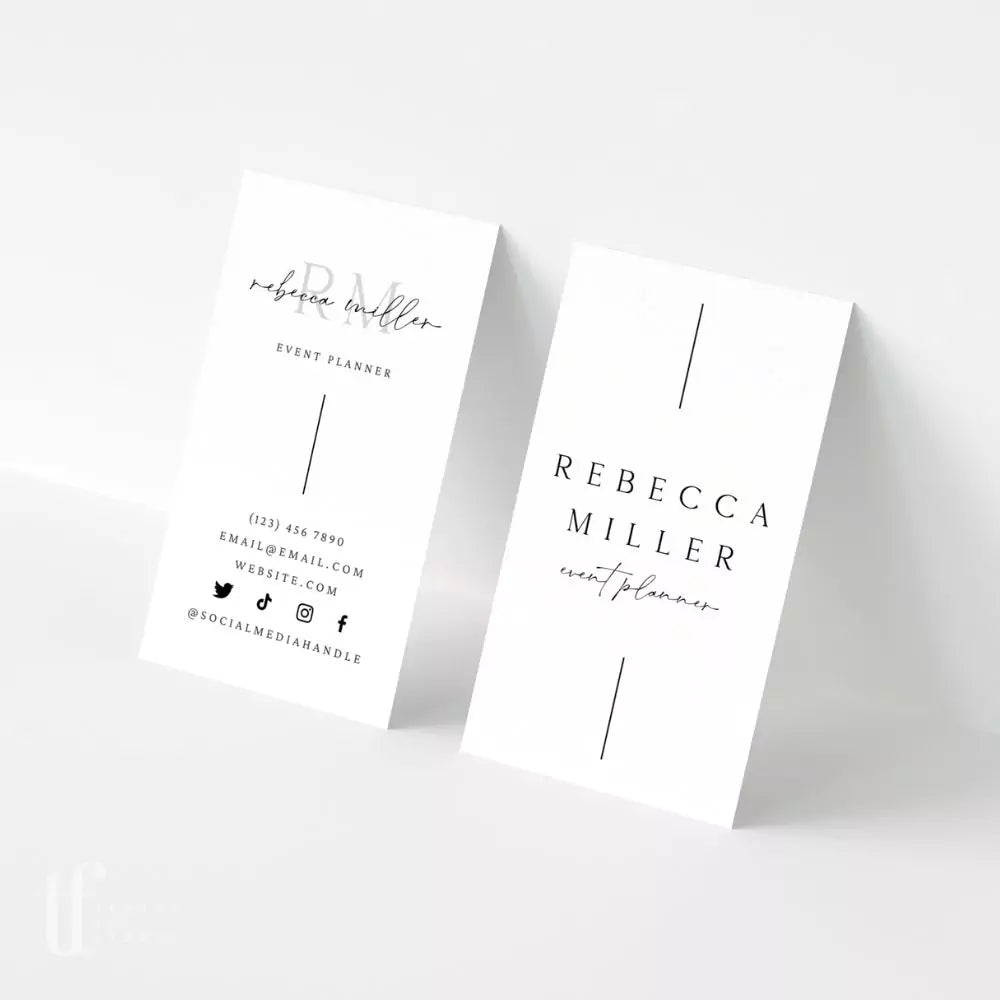 Minimalist Modern Business Card Canva Template | Mina - Trendy Fox Studio