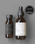Minimalist Room Spray Bottle Label Canva Template | Jade - Trendy Fox Studio