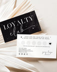 Modern Black Loyalty Card Canva Template, Rewards Punch Card | Dash - Trendy Fox Studio