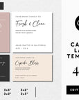 Modern Minimalist Candle Label Canva Template | Vera - Trendy Fox Studio
