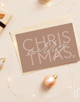 Neutral Modern Boho Christmas Business Thank You Card Canva Template - Trendy Fox Studio