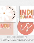 Pastel Peach Facebook Cover Branding Set Canva Template | Beth - Trendy Fox Studio