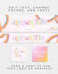 Pastel Rainbow Etsy Shop Kit Canva Template | Etsy Banner, Listing Photos, Icon | Amara - Trendy Fox Studio