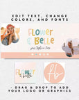 Pastel Rainbow Facebook Cover Branding Set Canva Template | Bea - Trendy Fox Studio