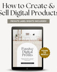 PLR How To Create and Sell Digital Products for Passive Income, Digital Product Marketing Guide | Canva Template - Trendy Fox Studio