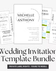 PLR Wedding Invitation Template Bundle | Canva Template - Trendy Fox Studio