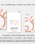 Rainbow Display Backing Card Canva Template | Amara - Trendy Fox Studio