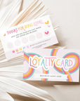 Rainbow Loyalty Discount Card, Customer Rewards Stamp or Punch Card Canva Template | Amara - Trendy Fox Studio