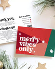 Retro Christmas Business Thank You Card & Artificial Wreath Care Canva Template - Trendy Fox Studio