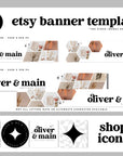Retro Etsy Shop Kit Canva Template | Etsy Banner, Listing Photos, Icon | Dani - Trendy Fox Studio
