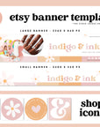 Retro Pastel Etsy Shop Kit Canva Template | Etsy Banner, Listing Photos, Icon | Ruby - Trendy Fox Studio