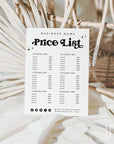 Retro Price List Sign & Scan to Pay Sign Canva Template | Dani - Trendy Fox Studio