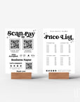 Retro Scan to Pay Sign & Price List Sign Canva Template | Dani - Trendy Fox Studio